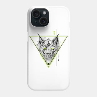 Geometrical Lynx | Bobcat animal spirit totem Phone Case