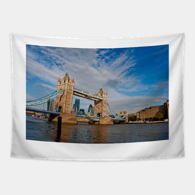 Tower Bridge River Thames London Tapestry by AndyEvansPhotos