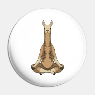 Llama Yoga Fitness Meditation Pin