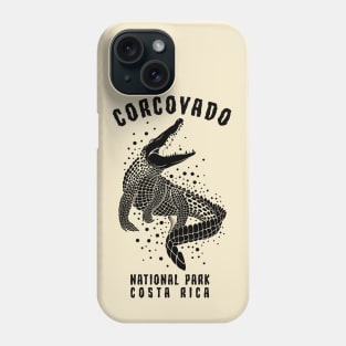 Crocodile Silhouette | Costa Rica | Corcovado National Park Phone Case