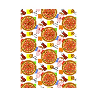 Festive Food Fun Pattern T-Shirt