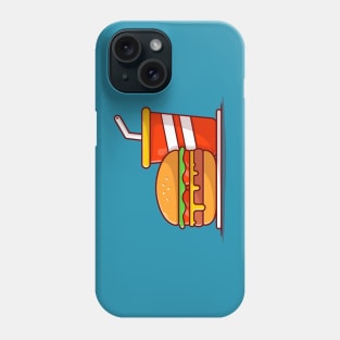 Burger And Soda Cartoon Vector Icon Illustration (3) Phone Case