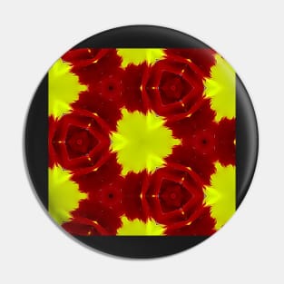 Red Yellow Chysanthemum Pattern Number 2 Suns Pin