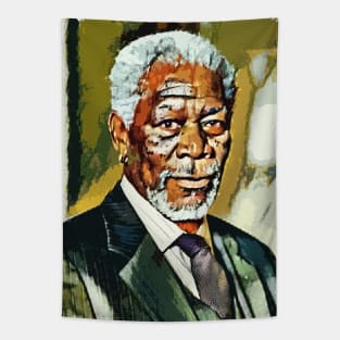 Mr. Freeman abstract fan art portrait Tapestry