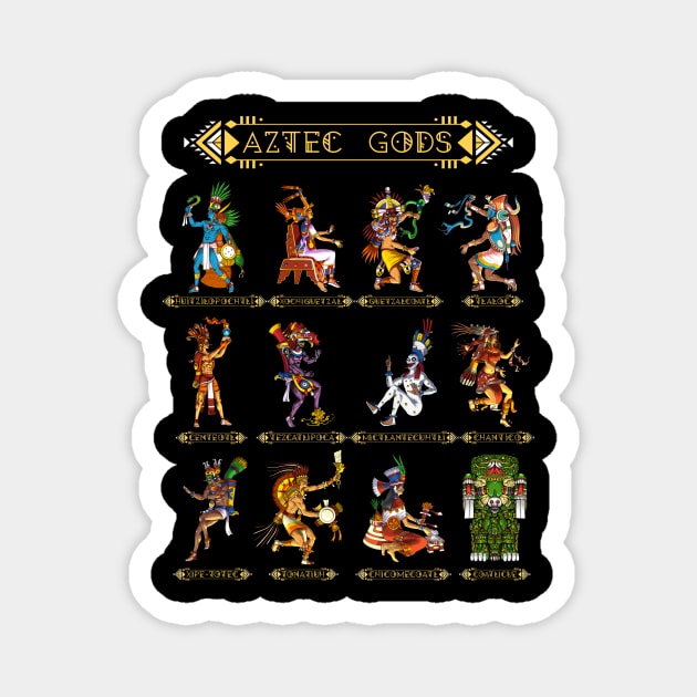 Aztec Gods Magnet by underheaven