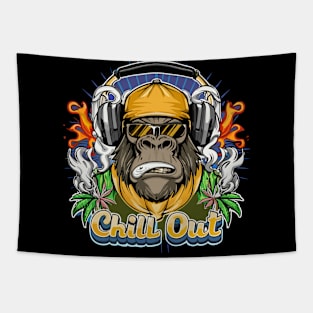 Pop Culture Gorilla in Hip Hop Gear Tapestry