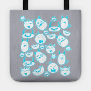 Evil Pussies Blue Tote