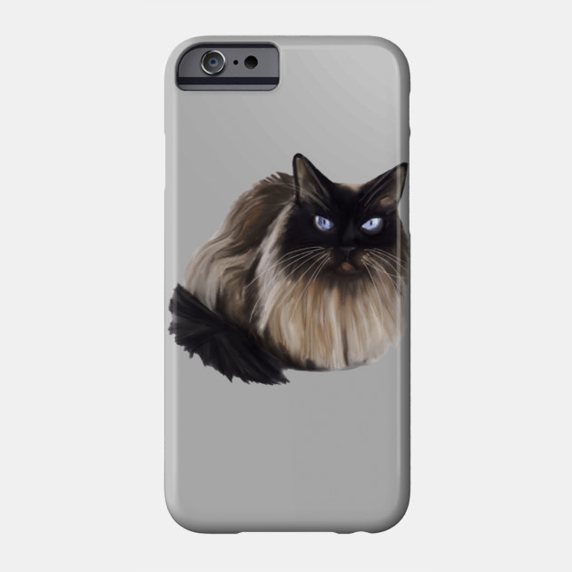 Cute Balinese Cat Realistic Digital Draw Cat Phone Case