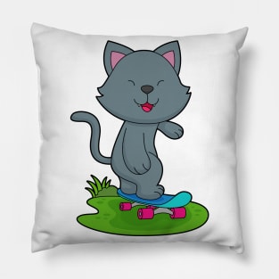 Cat Skater Skateboard Pillow