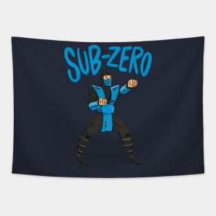 Sub-Zero Mortal Kombat Kartoon Tapestry