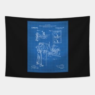 Animation Patent - Cartoonist Home Theater Art - Blueprint Tapestry