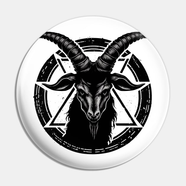 Satanic Goat Baphomet Pin by K3rst