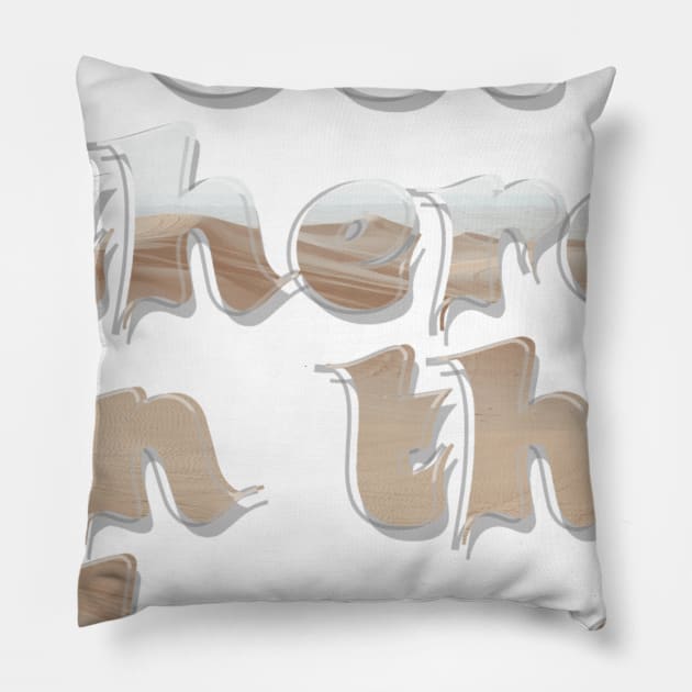 Out there on the dunes Pillow by afternoontees