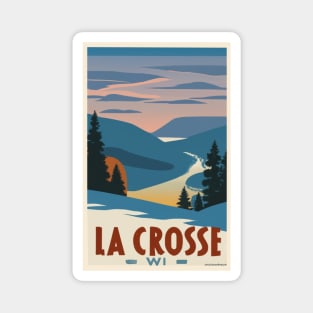 Wisconsin Vintage 1940’s Style Travel Poster-Winter Magnet