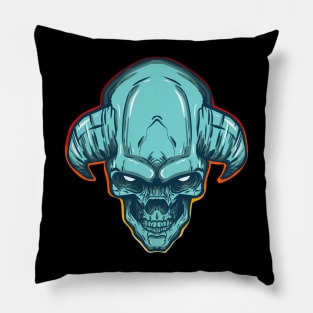 Horny Skull Pillow