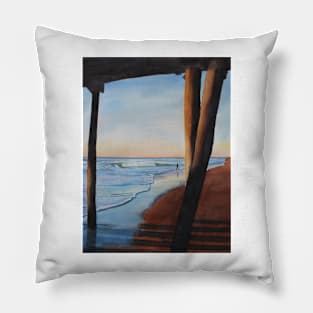 Under the Pier Sunrise Pillow