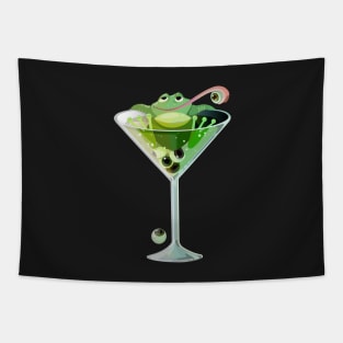 Frogtini - Halloween cocktail party Tapestry