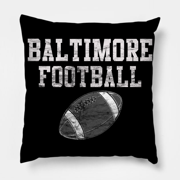 Vintage Baltimore Football Pillow by tropicalteesshop