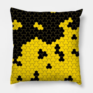 Hex Yellow & Black Pillow