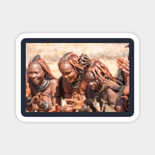 Namibia. Himba Tribe. Dancing Women. Magnet