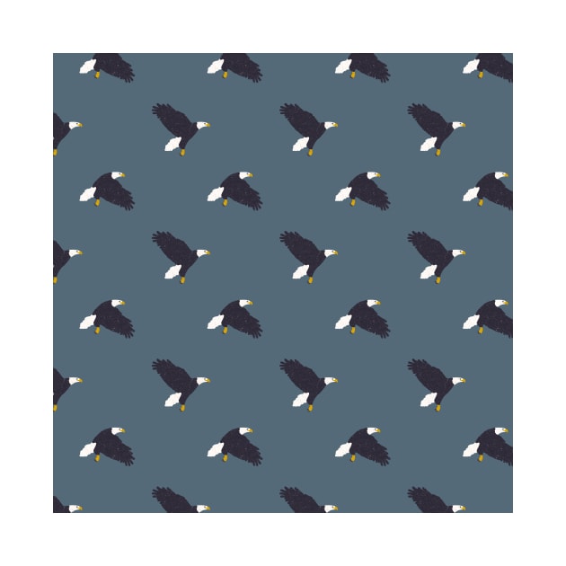 Bald Eagle (Navy & Shadow) by Cascade Patterns