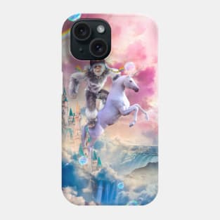 Bigfoot Yeti Sasquatch Riding Unicorn Phone Case