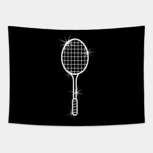 Badminton Racket Silhouette Tapestry