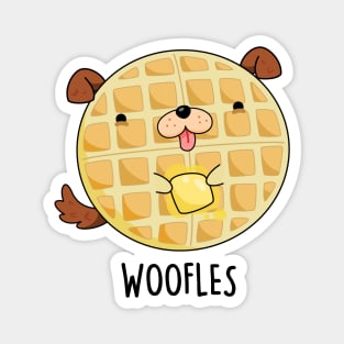 Woofle Cute Doggy Waffle Pun Magnet