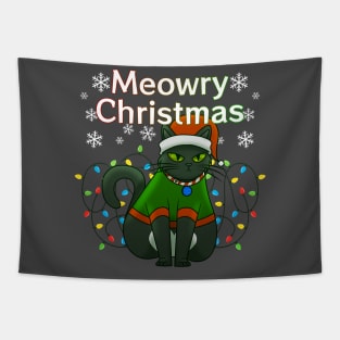 Meowry Christmas Tapestry