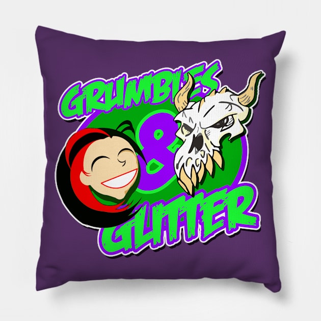 Grumbles & Glitter Pillow by crowjandesigns
