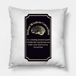 Potion Label: Instant Wisdom Concoction, Halloween Pillow