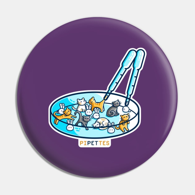 Pipettes Pet Science Pun Pin by freeves