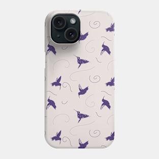 Purple Humminbirds Phone Case
