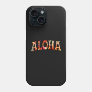 Aloha Typography, Coral Orange Phone Case