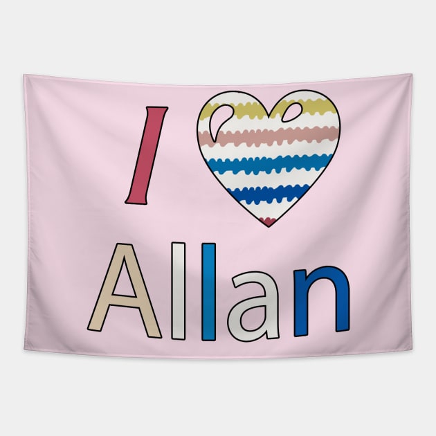 I heart Allan Tapestry by RoserinArt