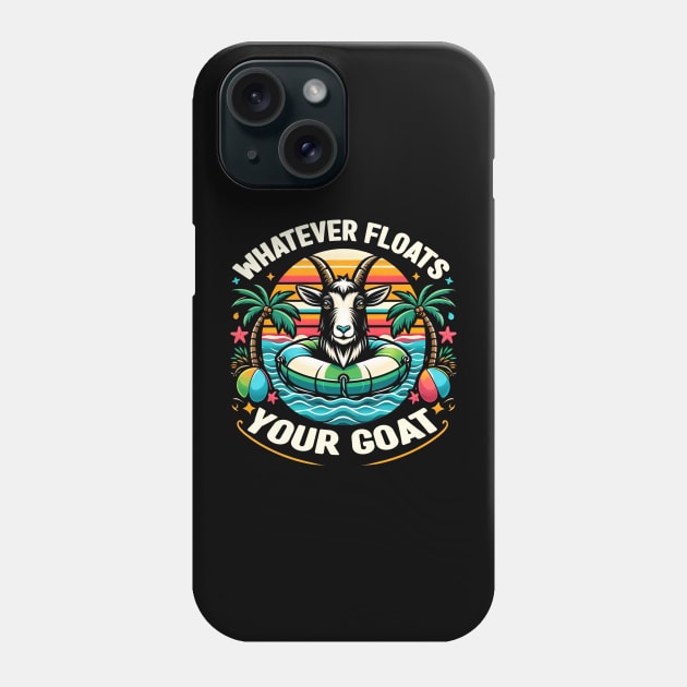 Whatever Floats Your Goat Summer Float Trip River Tubing Phone Case by cyryley