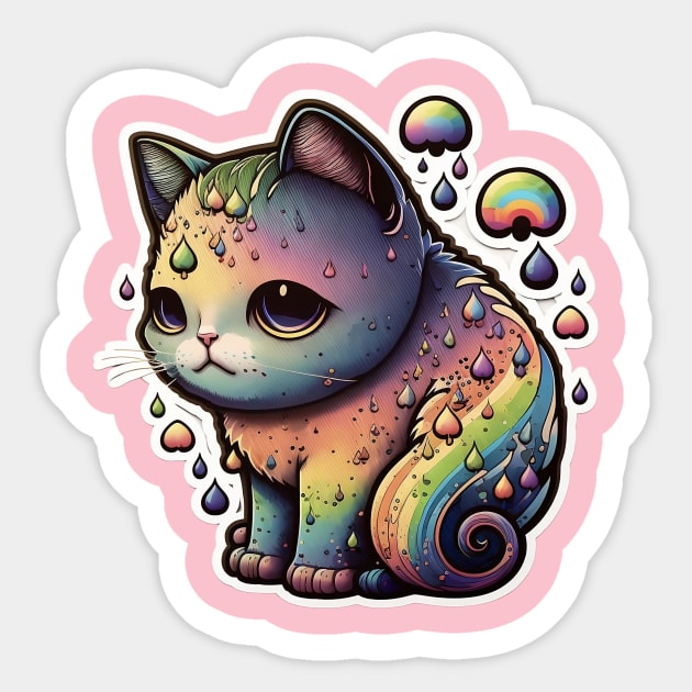 Cute Cat Kawaii Stickers  Cat Stickers Graphic by A Design · Creative  Fabrica