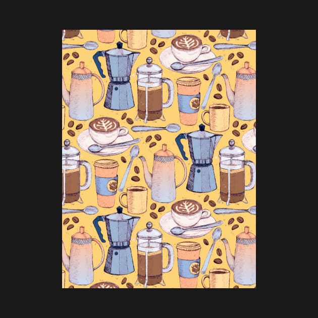 Coffee Love on Yellow by micklyn