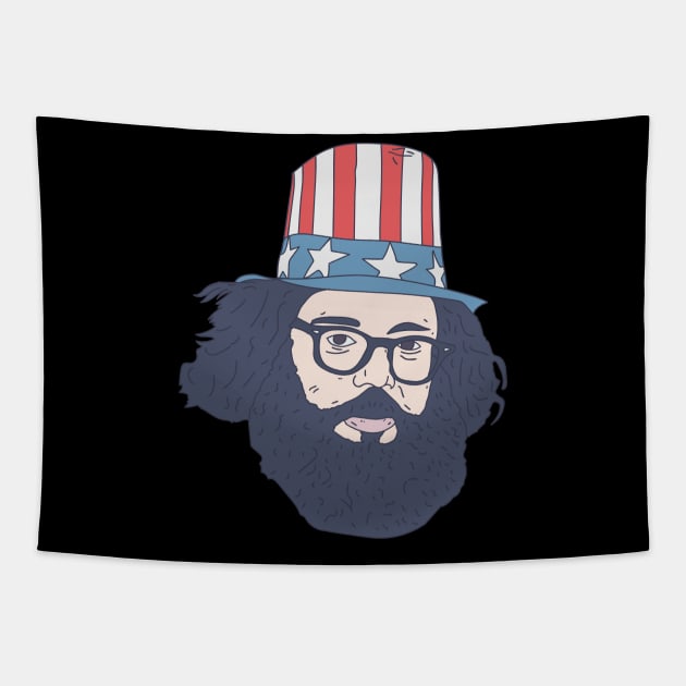 Allen Ginsberg - American Poetry - Beat Culture Tapestry by DeWinnes