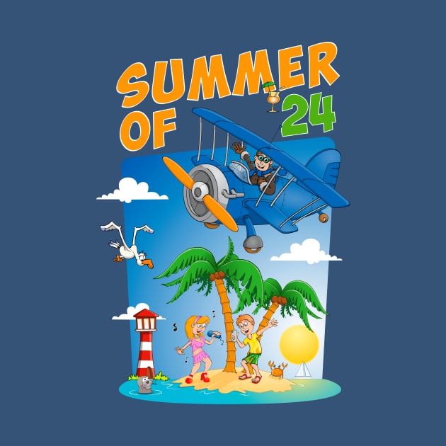 The summer of 2024 - funny and colourful illustration by Stefs-Red-Shop