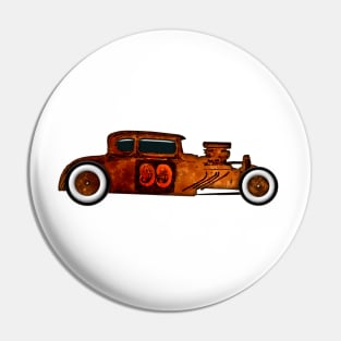 Rusty Rat Rod Design Pin