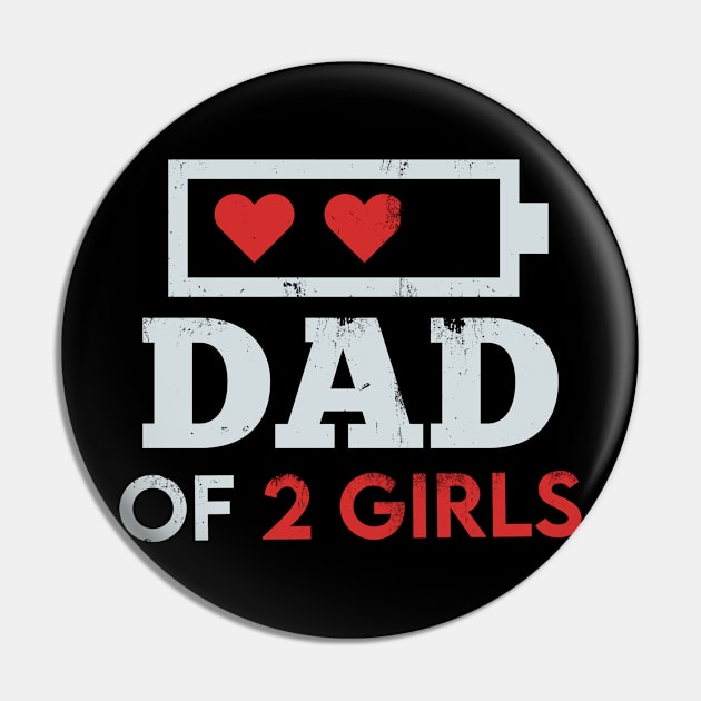 Dad of 2 Girls Father's day Gift from Daughters wife Pin by CreativeSalek