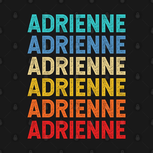 Adrienne Name Vintage Retro Custom Gift Named Adrienne by CoolDesignsDz