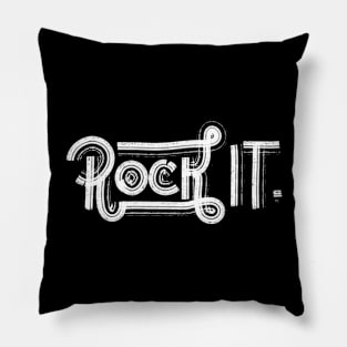 Rock It an Authentic Handwritten Series by Toudji Pillow