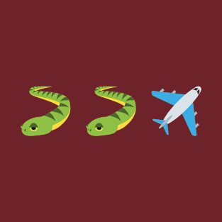 Snakes on a Plane Emoji Graphic T-Shirt