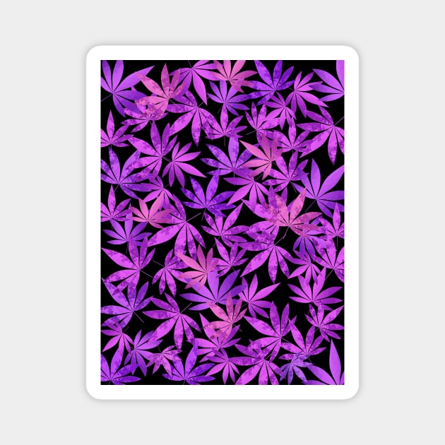 Purple Weed Leaf Magnet by SartorisArt1