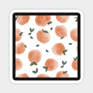 Watercolor Peaches and Leaves Magnet