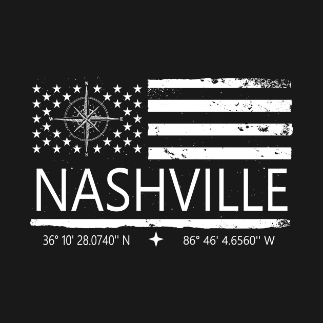 Us Flag Nashville, Nashville City Love by TahudesignsAT