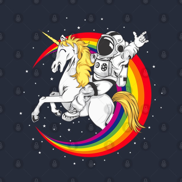 Astronaut driving unicorn death metal by daizzy