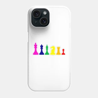 Rainbow Chess Pieces Phone Case